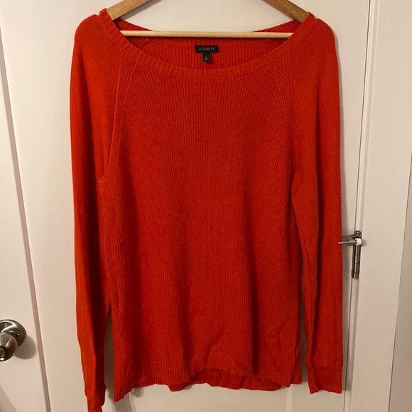 Talbots Red Sweater with Elbow Pads - Picture 1 of 4